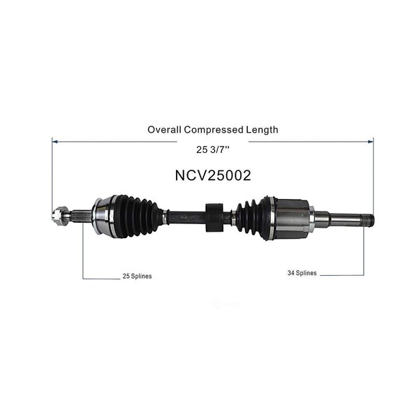 Gsp New Cv Axle No Gsp Ncv25002 Gsp NCV25002 - main